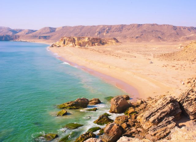 Beautiful pristine beach on the Indian ocean coast.