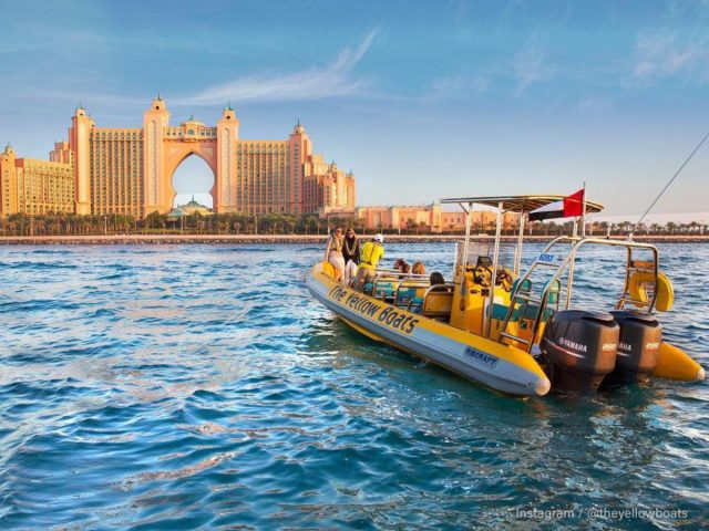 dubai marina cruise palm jumeirah dubai boat tour the yellow boats dubai