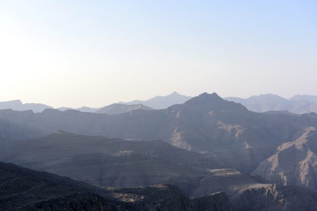 Morning View of Jebel Al Jais Mountain in United Arab Emirates,