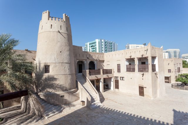 Ancient fort at the museum of Ajman. United Arab Emirates